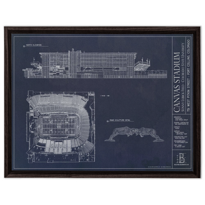 Framed Canvas - Large - Walnut
