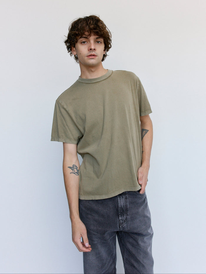 Cavalry Olive Cotton Box T-Shirt