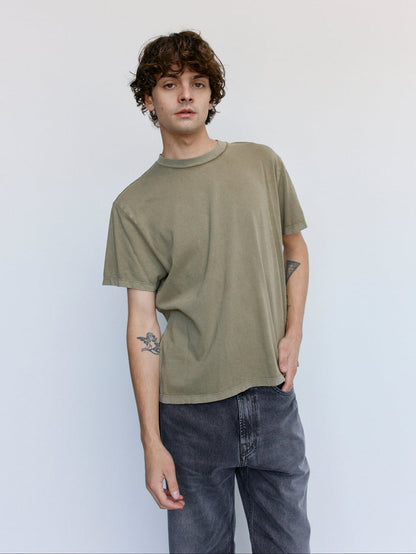 Cavalry Olive Cotton Box T-Shirt