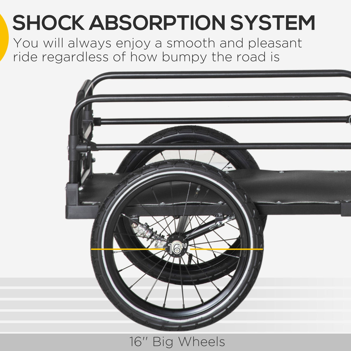 Bike Cargo Trailer & Wagon | 88 lb Capacity, Suspension & Triple Safety Visibility