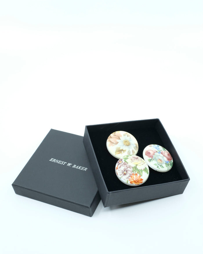 Ceramic Floral Pins