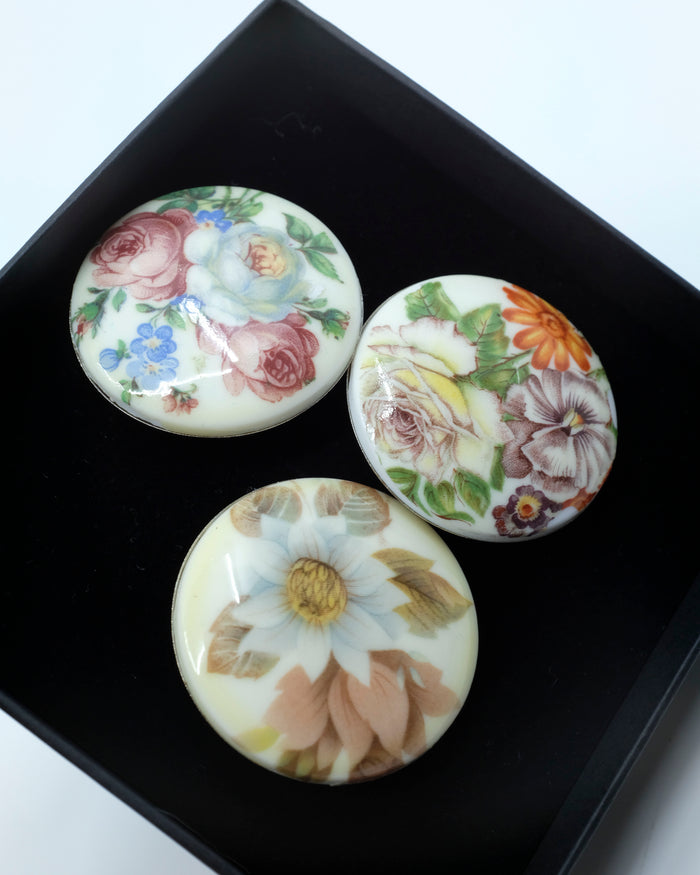 Ceramic Floral Pins
