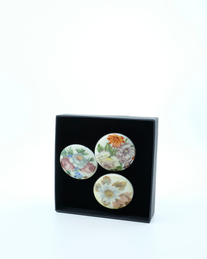 Ceramic Floral Pins