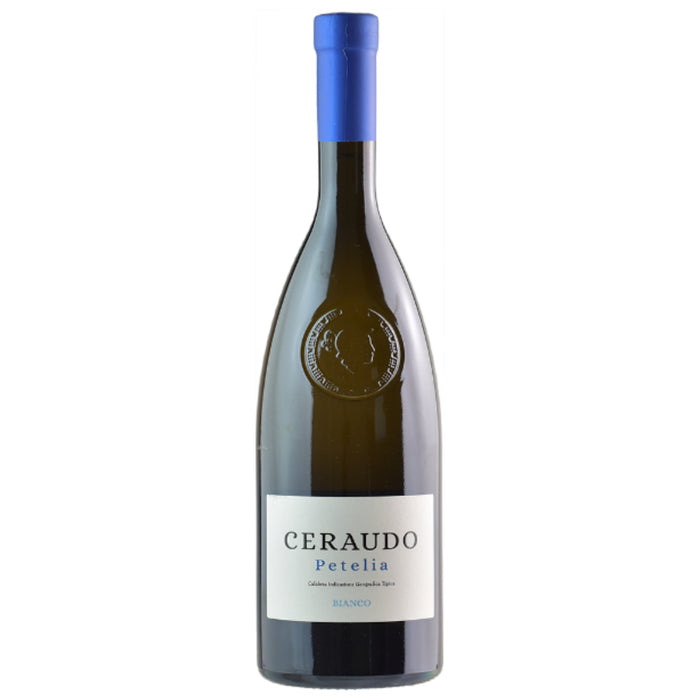 Ceraudo Petelia Bianco 2021 white wine bottle with blue foil neck label