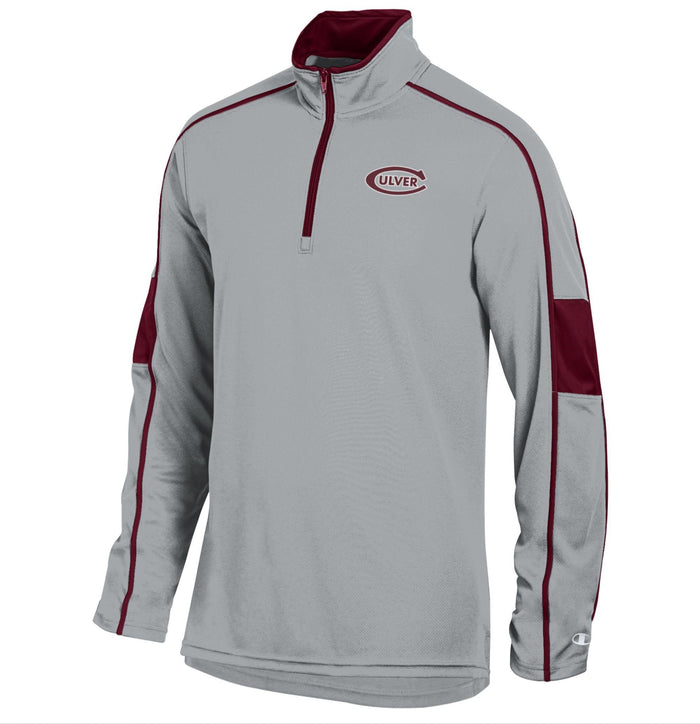 Champion Diamond 1/4 Zip - Grey & Maroon