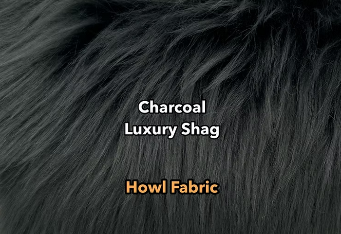 Charcoal Grey Luxury Shag Faux Fur - Howl Fabrics [NEW]
