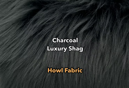 Charcoal Grey Luxury Shag Faux Fur - Howl Fabrics