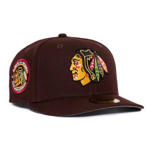 Chicago Black Hawks Dark Brown 75Th Anniversary
