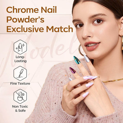 Free Chrome Powder Top Coat 10ml Gift MODELONES #