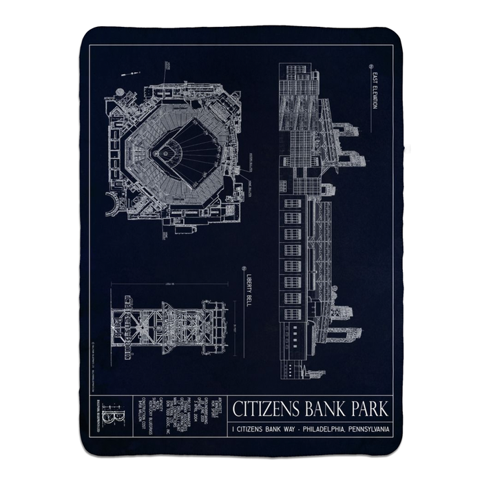 Citizens Bank Park Fleece Sherpa Blanket