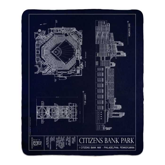 Citizens Bank Park Fleece Sherpa Blanket