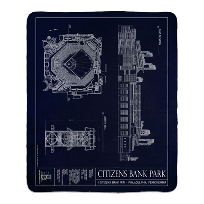 Citizens Bank Park Fleece Sherpa Blanket