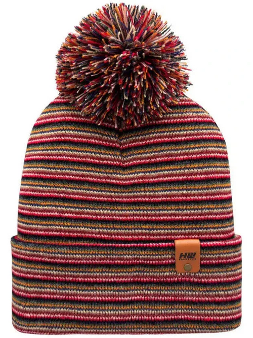 Classic Cuffed Pom Pom Beanie, Multi Color