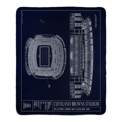 Cleveland Browns Stadium Fleece Sherpa Blankets