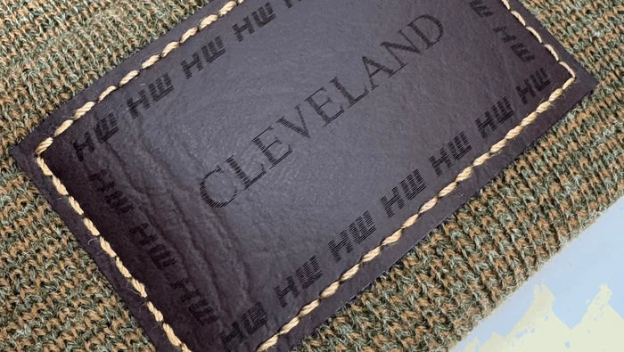 Cleveland, H Stitch Cuffed Beanie,  Brown and Green Fusion