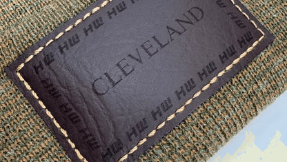 Cleveland, H Stitch Cuffed Beanie,  Brown and Green Fusion