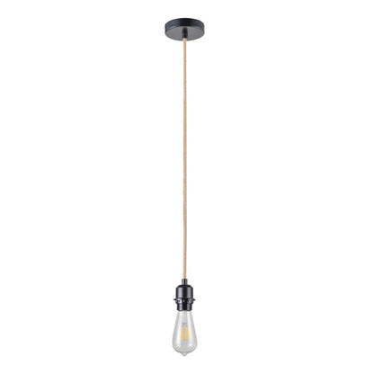 Cloth Cord Suspension 150cm Black With Jute Cord