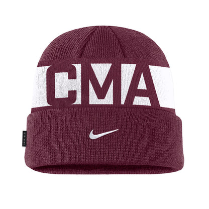 Nike CMA Utility Beanie- Maroon / White