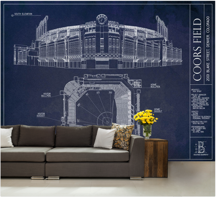 Coors Field Wall Mural