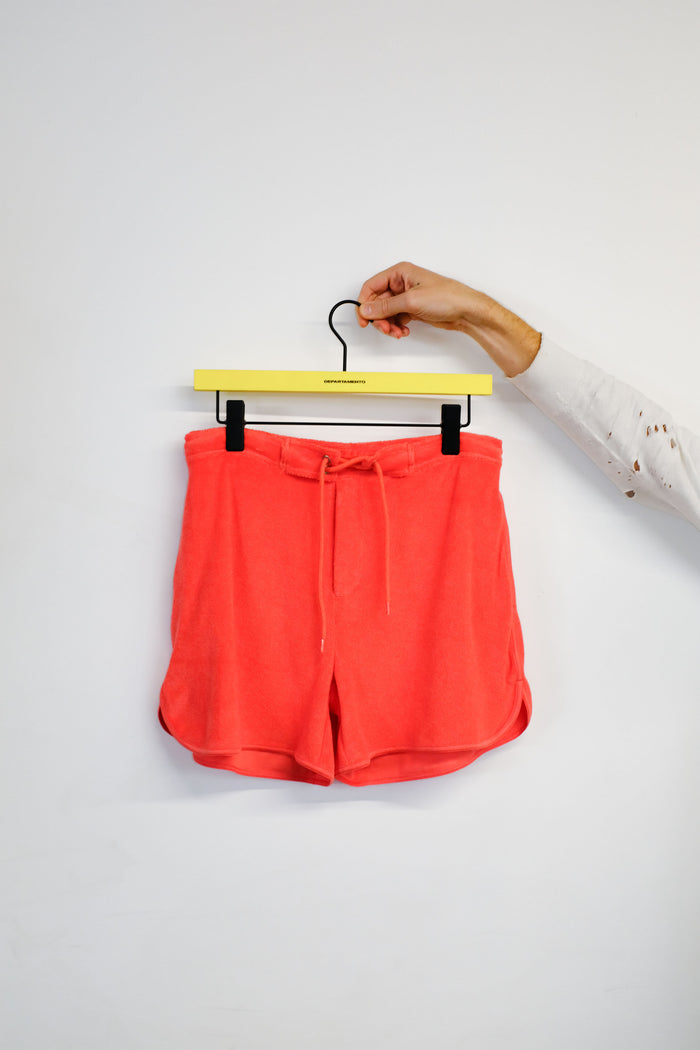 Coral Cotton Terry Drawstring Board Shorts | CMMN SWDN | DEPARTAMENTO