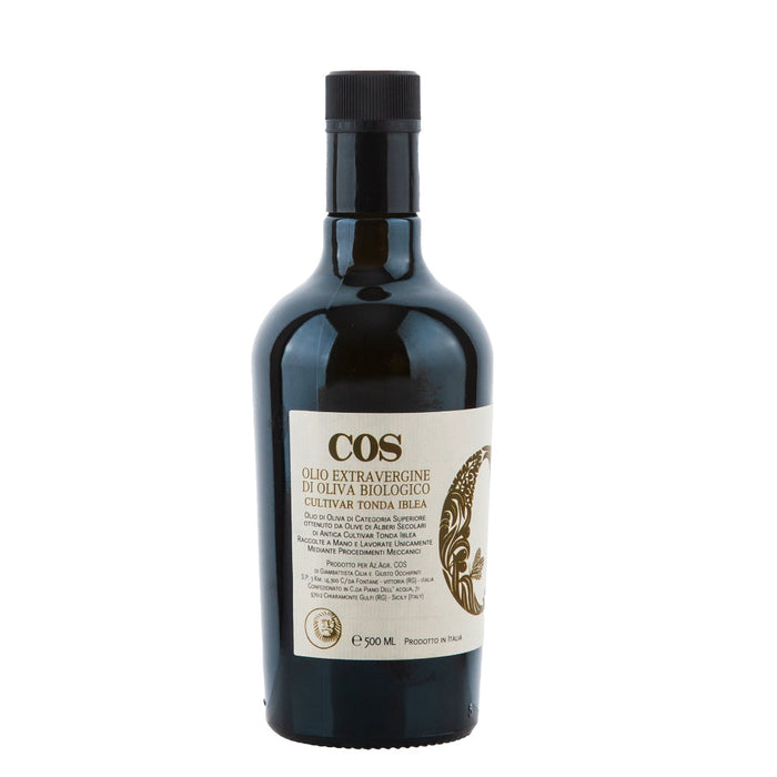COS extra virgin olive oil bottle, 500 ml, dark glass with black cap