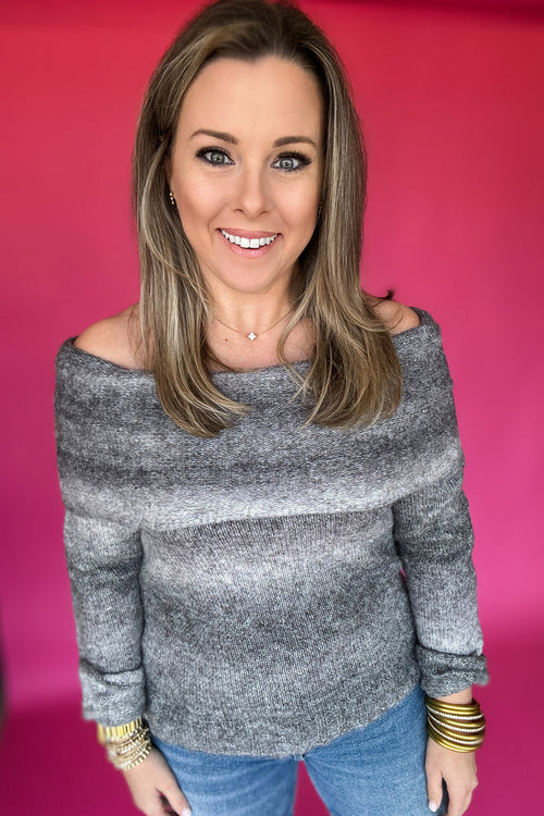 Cozy Chic Off-the-Shoulder Knit Top
