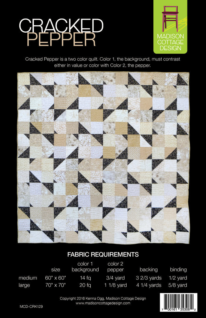 Cracked Pepper Quilt Pattern by Madison Cottage Design