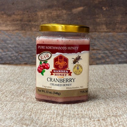 Cranberry Creamed Honey 12 oz.