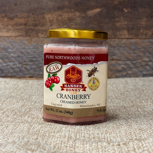 Cranberry Creamed Honey 12 oz.