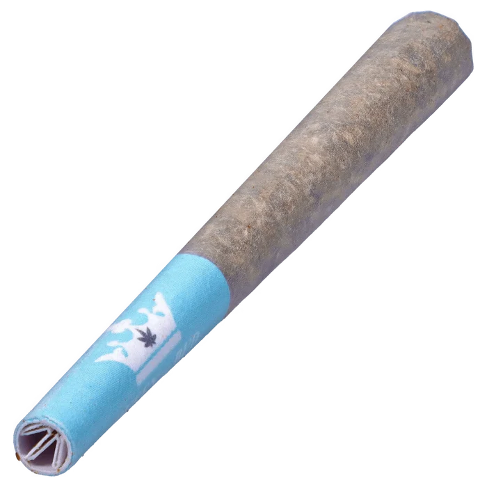 Close-up of the Crystal Multipack Infused Pre Rolled 8 x 0.5 g pre-rolls, displaying a colorful label on a white background.