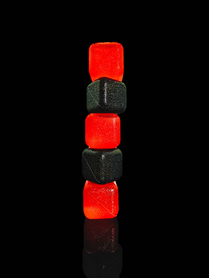 CUBED ICE-Black-Red-10lb Bag