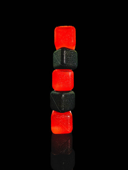 CUBED ICE-Black-Red-10lb Bag