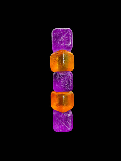 CUBED ICE-Orange-Purple-10lb Bag