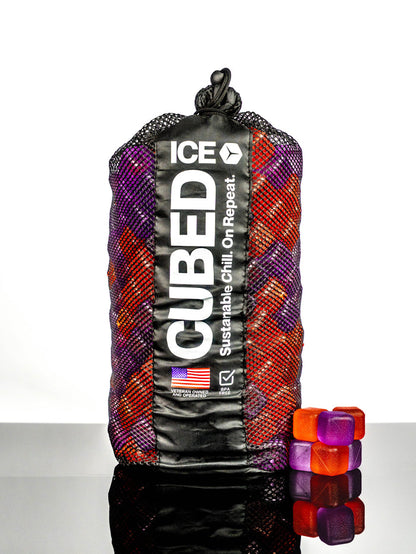 CUBED ICE-Red-Purple-10lb Bag