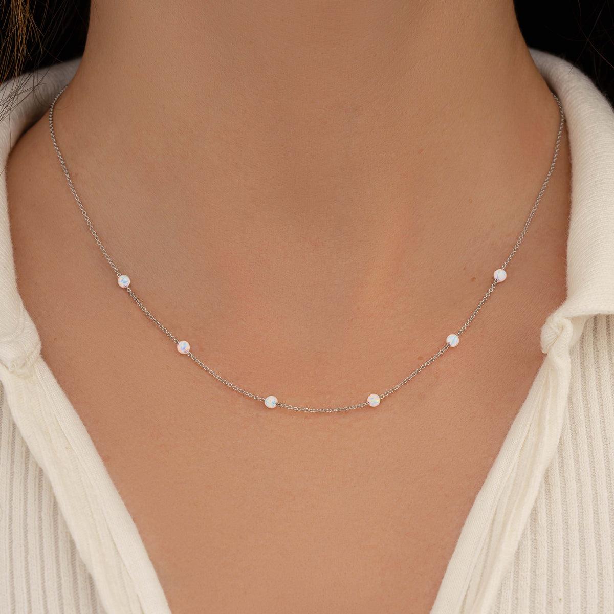 Opal Beaded Necklace