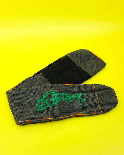 Dark Asphalt Grey Knit Viper Socks VII