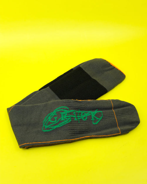 Dark Asphalt Grey Knit Viper Socks VII