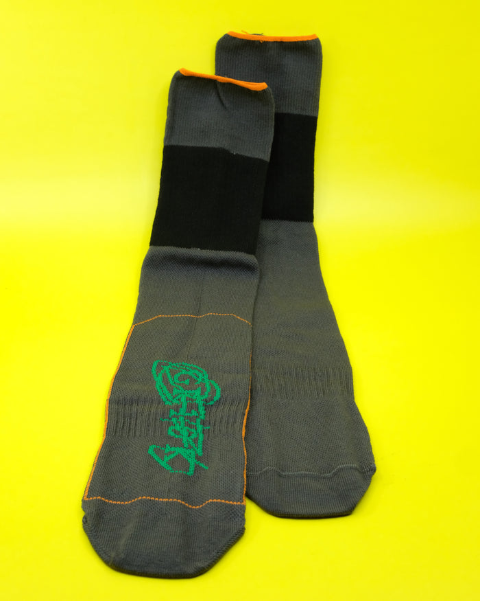 Dark Asphalt Grey Knit Viper Socks VII