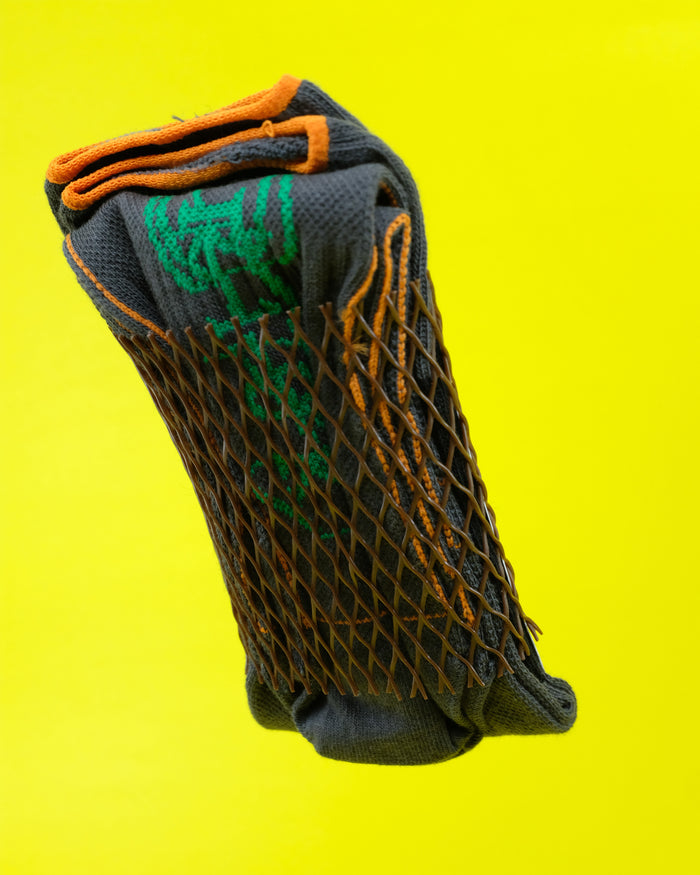Dark Asphalt Grey Knit Viper Socks VII