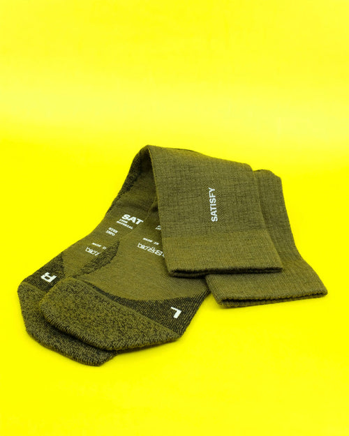 Dark Olive Merino Nylon Tube Socks