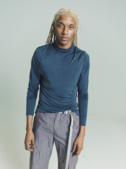 Deep Blue Apricot Ripstop Bend Turtleneck | Our Legacy | DEPARTAMENTO
