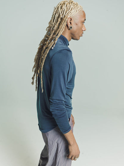Deep Blue Apricot Ripstop Bend Turtleneck | Our Legacy | DEPARTAMENTO