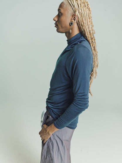 Deep Blue Apricot Ripstop Bend Turtleneck | Our Legacy | DEPARTAMENTO