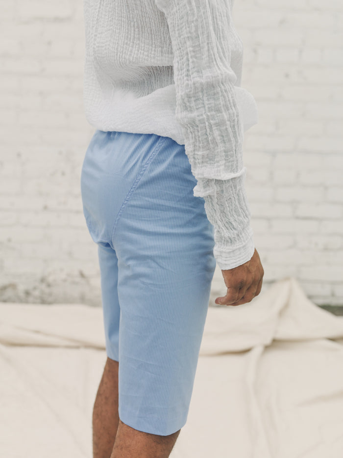 Deep Sky Pin Stripe Brief Shorts | Edward Cuming | DEPARTAMENTO