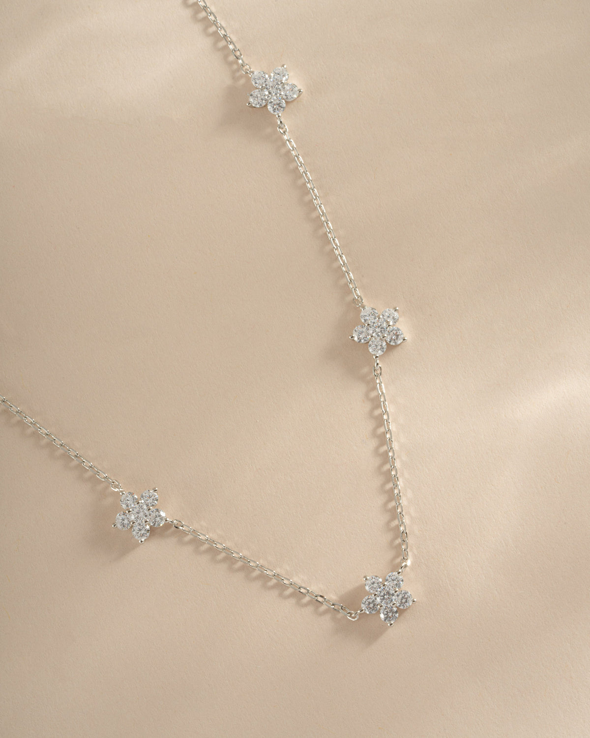Diamond Flower Necklace