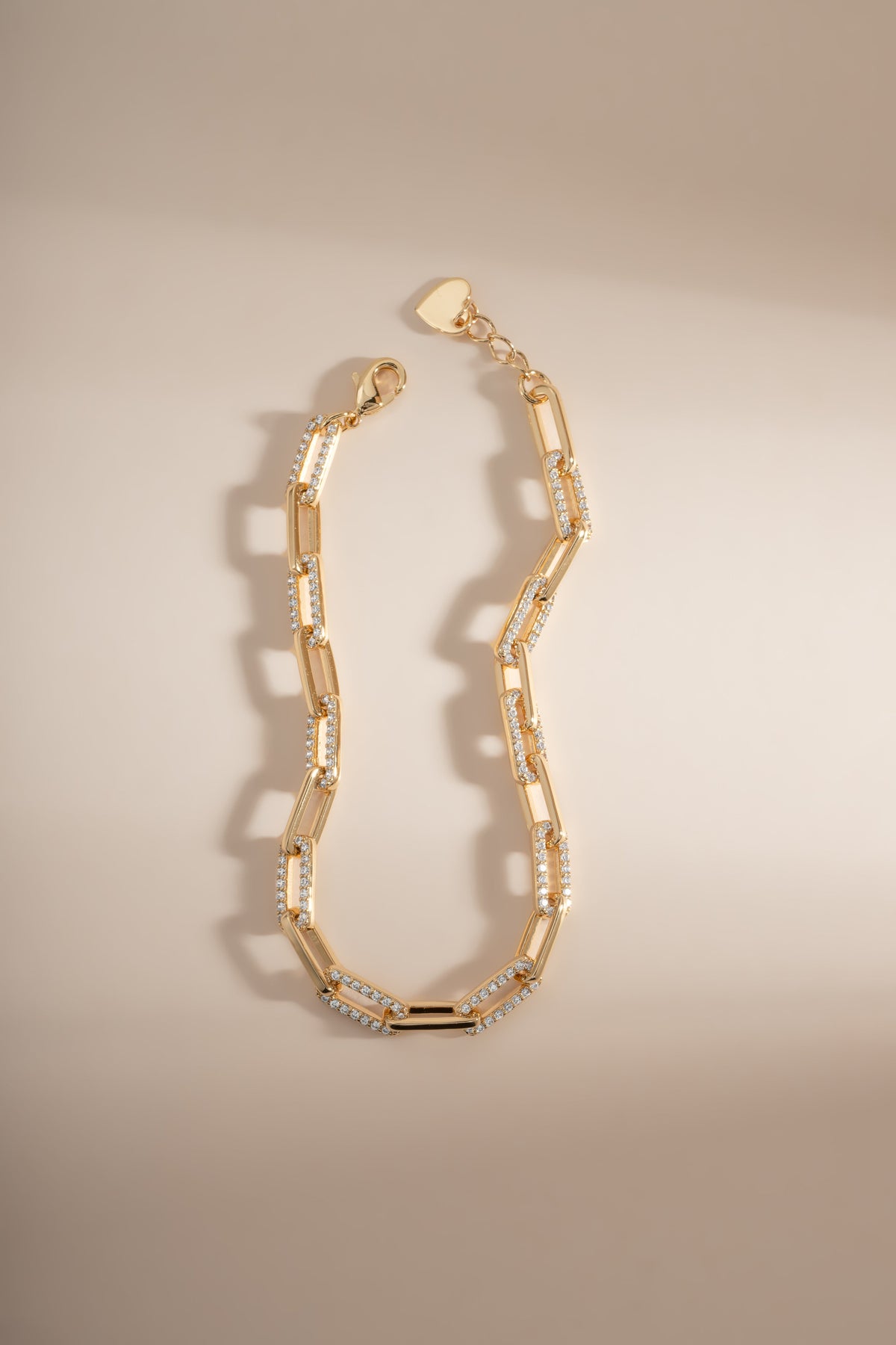 Diamond Paperclip Bracelet