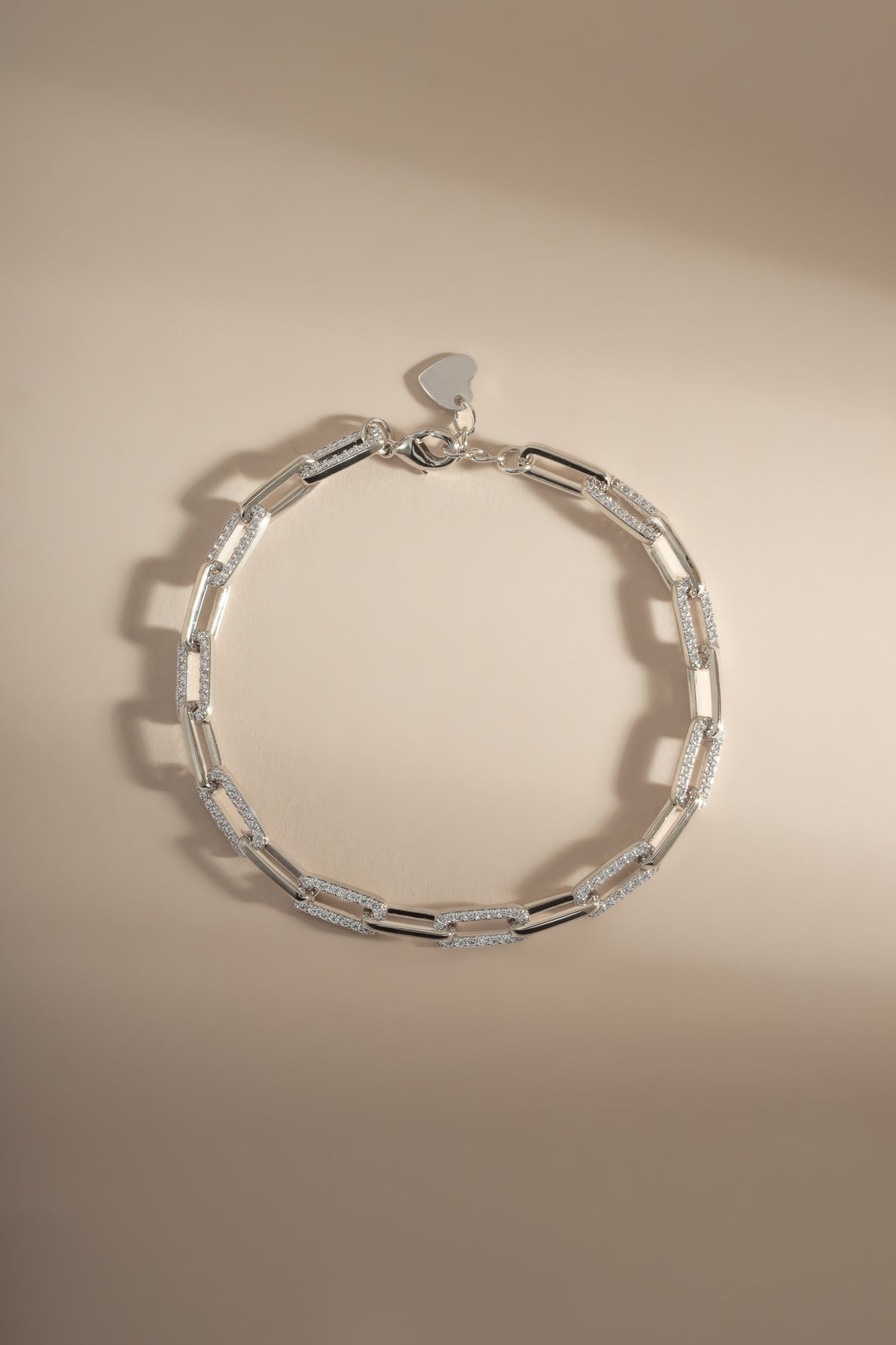Diamond Paperclip Bracelet