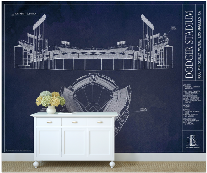 Dodger Stadium Wall Mural