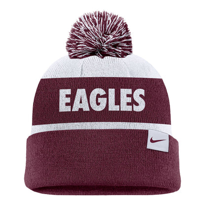 Nike Eagles Peak Stripe Beanie - Maroon/White
