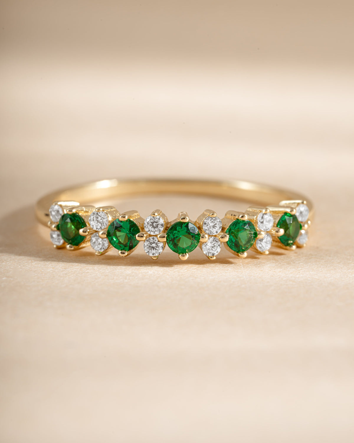 Emerald Stephanie Stacking Ring